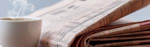 Newspaper and coffee